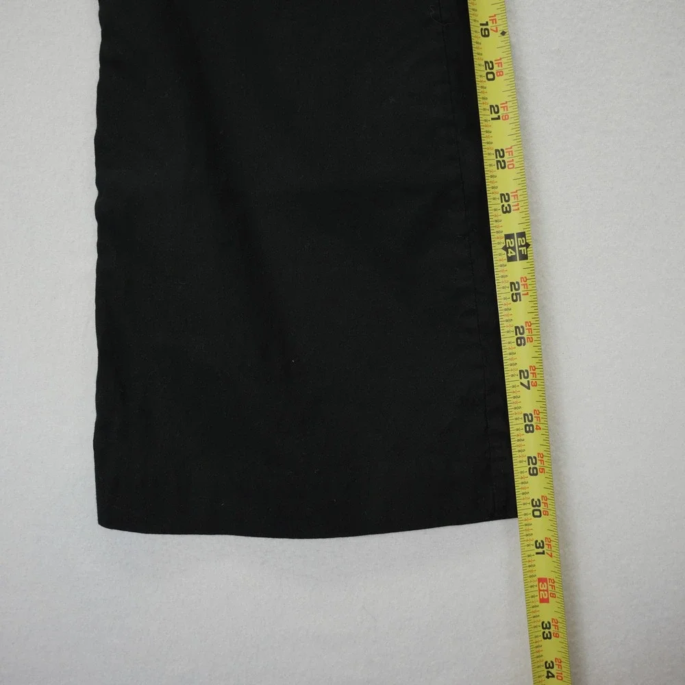 Maeve by Anthropologie Naomi Linen Black Wide Leg Blend Trousers Pants Size 0 - Picture 3 of 9